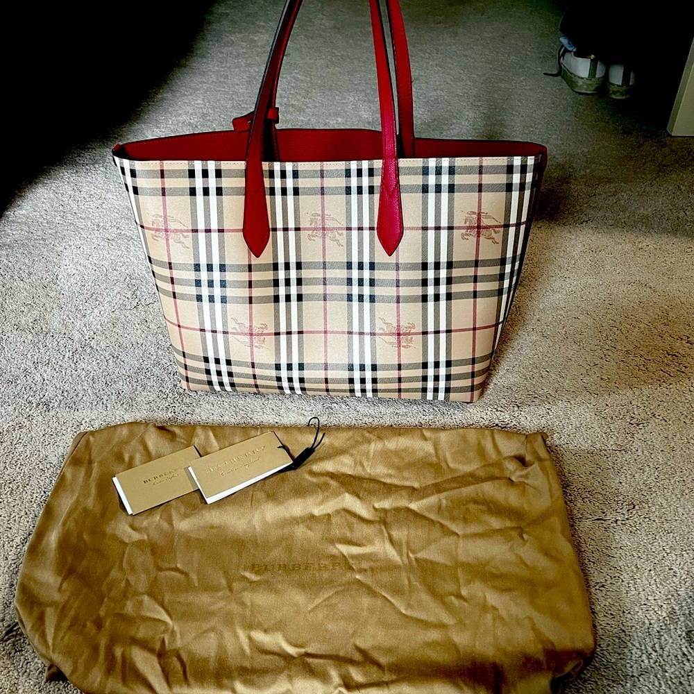 Brand new Burberry reversible tote.